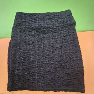 Cotton On Black Textured Pencil Skirt